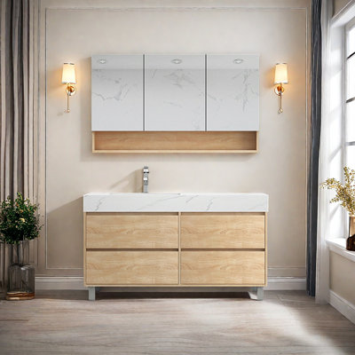 Nordic-style light luxury bathroom cabinet