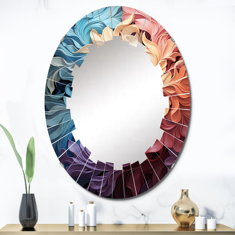 Citrina - Miroir mural moderne ovale, 36 po x 24 po