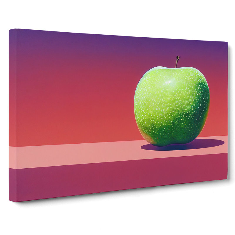 Single Apple Fruit Vol.3 - Wrapped Canvas, 35cm H x 50cm W x 3cm D