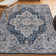 Sarok Boho Medallion Machine-Washable Navy/Light Gray Rug