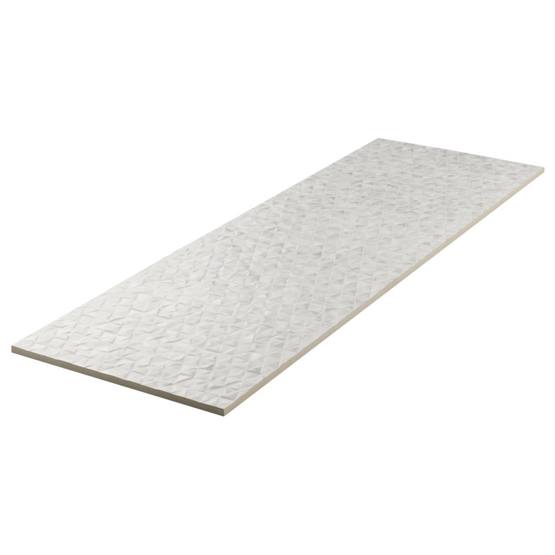 Slash 11.81 in. x 35.43 in. Satin and Matte Ceramic Wall Tile (11.62 Sq. Ft. / Case), Blanco