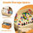 Kids Table And Chairs Set, 4 In 1 Toddler Art Desk With Storage Drawer, Wooden Activity Deskboard, Blackboard, Reversible & Detachable Tabletop, Bookshelf For Drawing, Playing, Learning(beige)-909854972