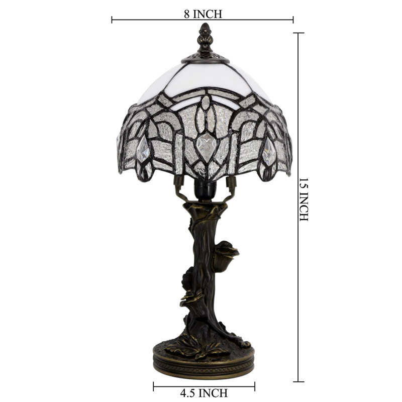 Petite lampe de table en verre coloré Tiffany