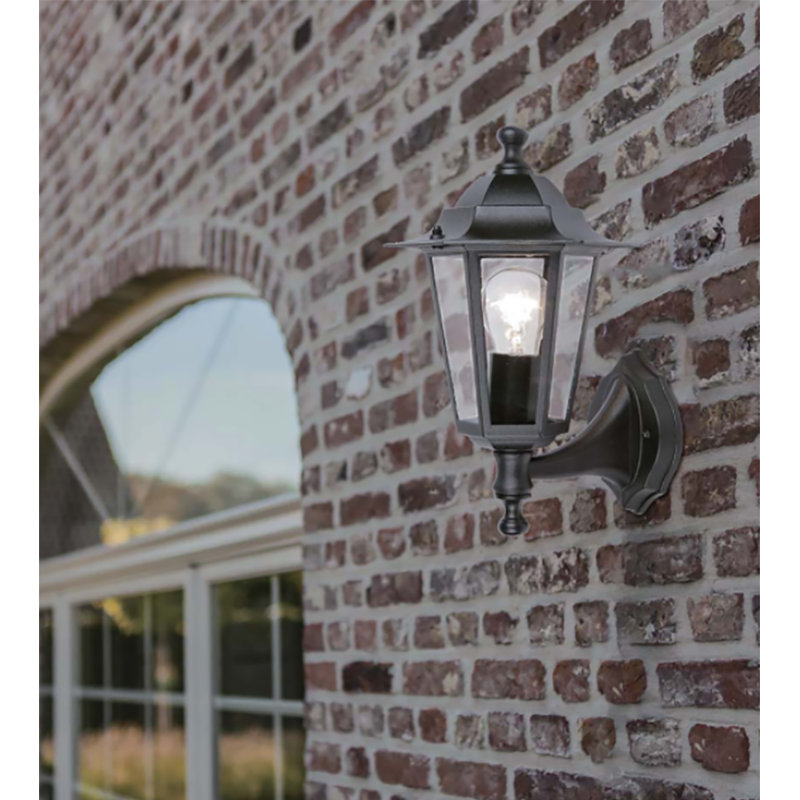 Sehrazat Black Outdoor Wall Lantern