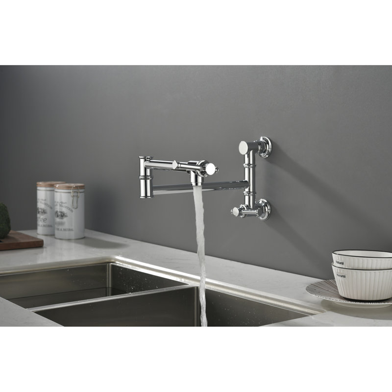 Robinet remplisseur mural moderne - laiton, bras rotatif, alimentation en eau uniforme, robinet à revêtement anticorrosion à deux pièces, bras, fonction goutte à goutte