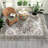 6x9 Washable Area RugsStain Resistant Rugs Non-Slip Backing Home Decor Rug Traditional Persian Design Vintage Medallion Pattern Rugs Gray-728947361