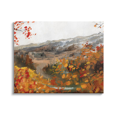 Feuillage d'automne, scène de montagne, estampe numérique par Caverly Smith
