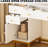 Large Makeup Vanity With Charging Station And Storage Cabinet