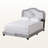 Nandina Upholstered Grey Velvet Fabric Queen Size Bed, 55.97'' H X 66.32'' W X 85.40'' L