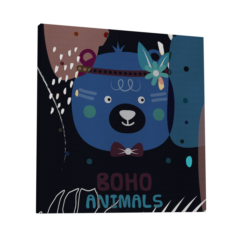 «Boho Animals», reproduction sur toile tendue, H 12 po x l 12 po x P 1,5 po