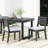 Outdoor Armless Chair In Grey Color - Constructed With Wood And Padding 2pcs Dining Furniture, & Padding, Slat Back Seat, Patio Chair, 400 Lbs Weight Load