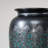 Handmade Ceramic Table Vase, Ceramic Wide-Mouth Textured Decorative Vase with Green Hammered Finish, for Home/Office/Bedroom/Living Room Decor-1197909771