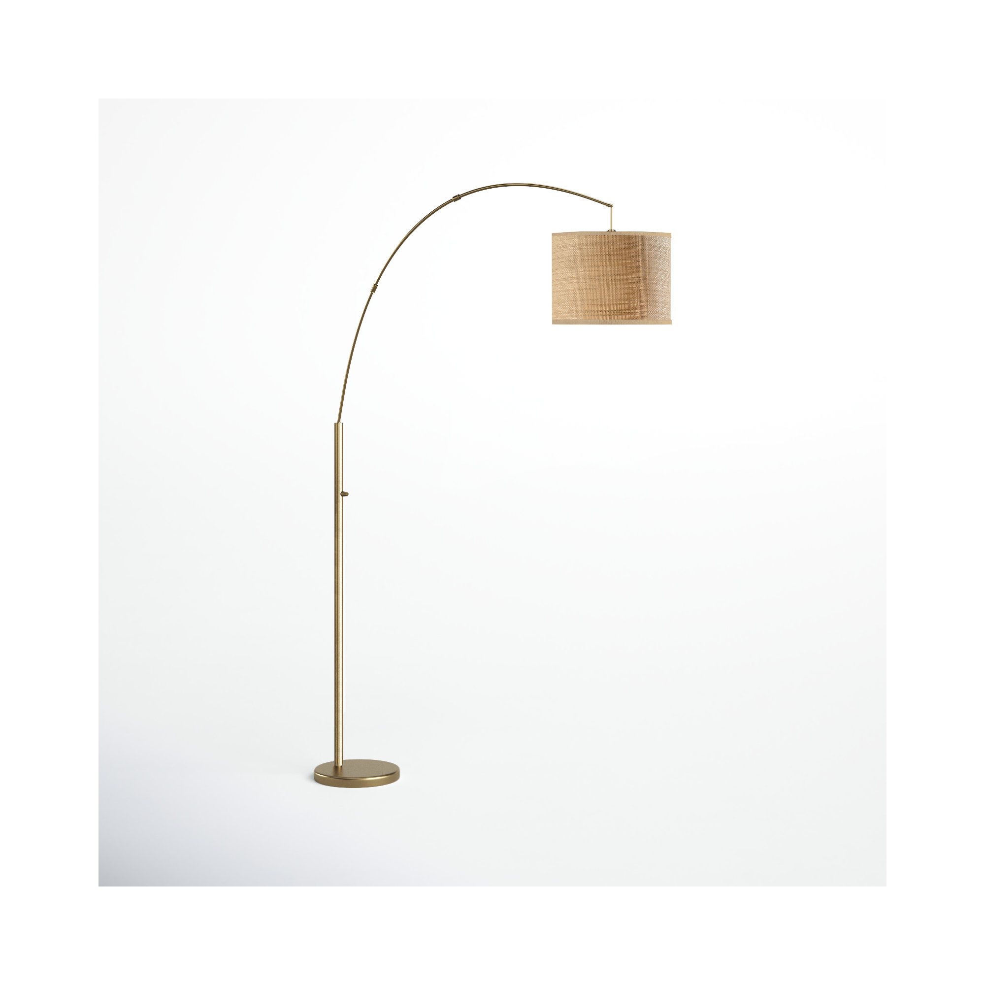 Felice 73.5'' Floor Lamp, Beige, Antique Brass
