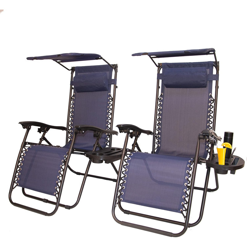 Tamona Folding Recliner Chair, Blue