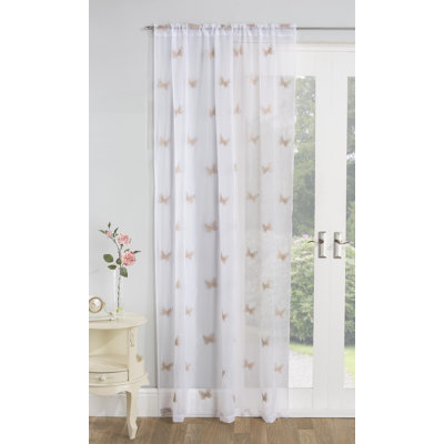 Adison Polyester Sheer Curtain Single Panel