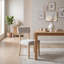Ensemble de table de salle à manger 7 pièces pour 6 personnes avec table rectangulaire et six chaises ergonomiques rembourrées en lin pour la salle à manger