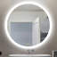 Miroir rond de salle de bain anti-buée avec éclairage réglable Airalyn-502926916