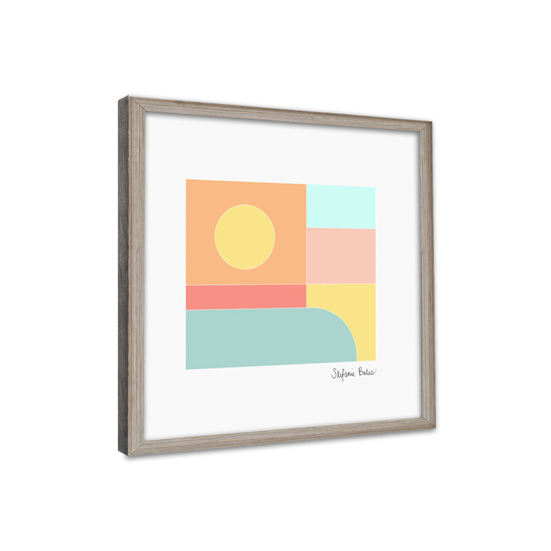 A Summer's Day Print by Stefanie Bales, Framed Matted Print, Gray, 10" H x 10" W x 1.125" D