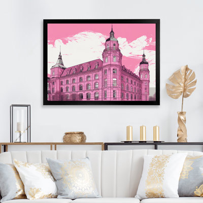 " Pink Blueprint Of Classical London "