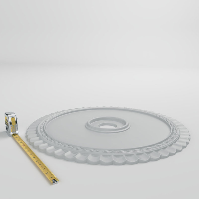 Endurathane Blake Ceiling Medallion, 23 5/8"OD x 1"P, Factory Primed