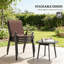Ensemble de 4 chaises d'extérieur en maille empilables-883089515