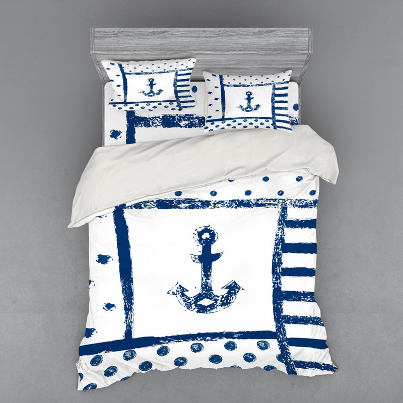 Anchor Coastal Duvet Cover, Queen Duvet Cover + 3 Additional Pieces