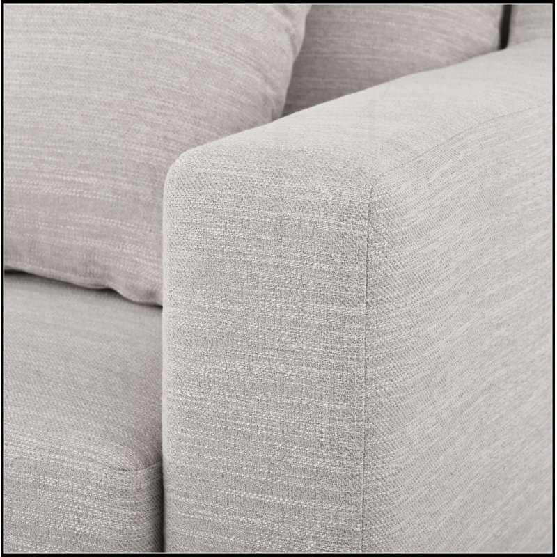 Canapé 3 places confortable Mirod avec pieds en bois, revêtement en tissu doux et fabrication durable pour un confort et un style ultimes