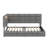 Upholstered Daybed With Storage 2 Drawers And Charging Station, Day Bed Frame With LED Lights And Storage Headboard-1734153020