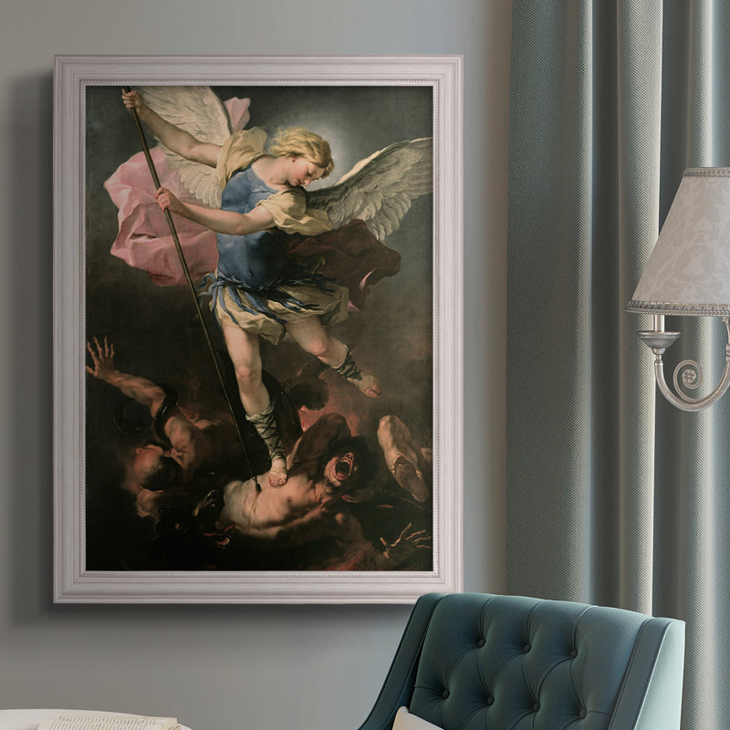 St. Michael - Peinture encadrée, H 36 po x l 24 po x P 2,5 po