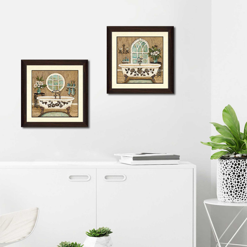 «Country Bath», impression sous verre