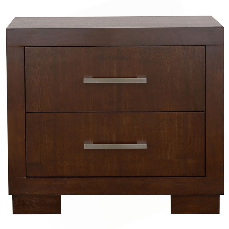 Table de chevet 2 tiroirs Polk Cappuccino