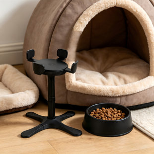Adjustable Elevated Dog Bowl Stand, 3-Height Adjustable (5.5", 9.45", 13.2") Tilted Raised Feeder With Non-Slip Design For Small, Medium & Large Dogs