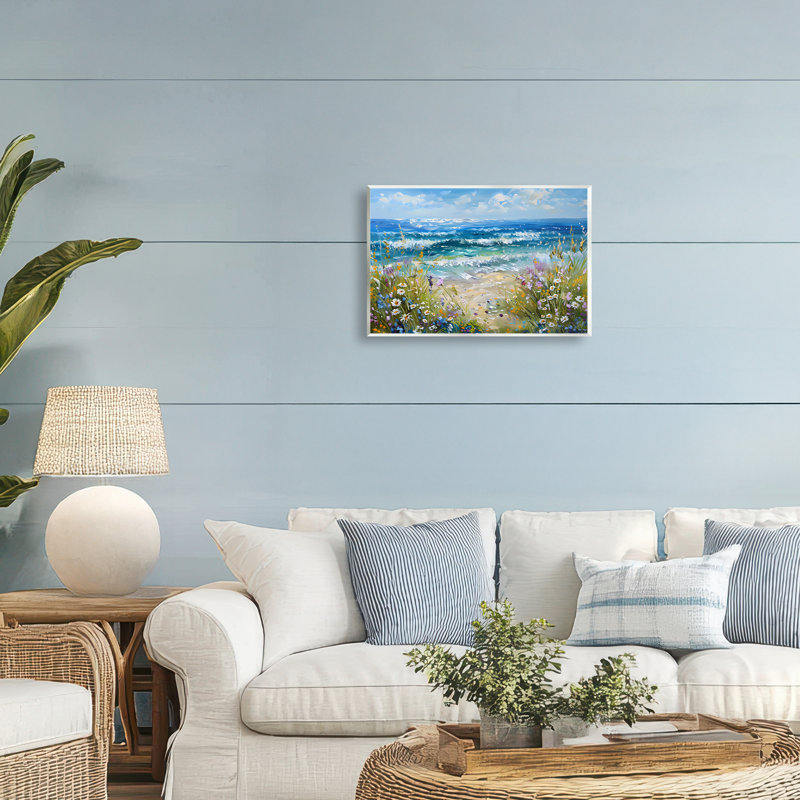 Plaque murale Floral Beach Meadow par Ocean, design Creative Studio, 10 x 15