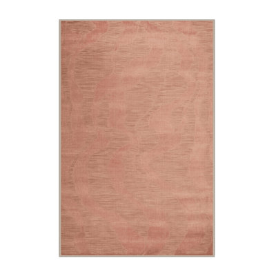 Machine Washable Abstract Brown Area Rug