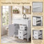 Ensemble de meuble-lavabo autoportant 30 po avec comptoir en céramique 30 po