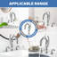Robinet mitigeur de lavabo à double poignée avec bec Swan, ensemble de robinetterie de salle de bain Mosson en nickel brossé, 3 pièces