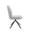 Chaise de salle à manger pivotante blanc cassé, moderne et minimaliste