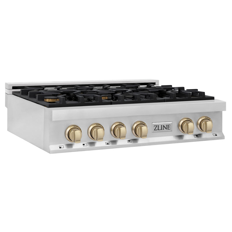 Autograph Edition 36" Gas Cooktop with 6 Burners, Gold
