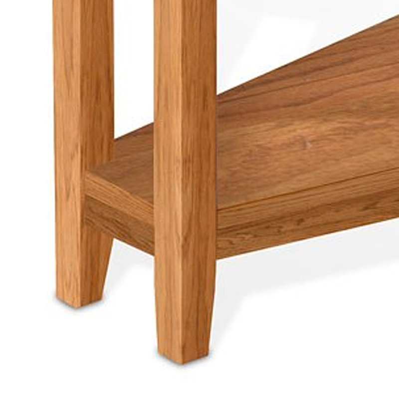 Table de chevet Marv, tablette, bois angulaire brun chêne acajou 24 pouces