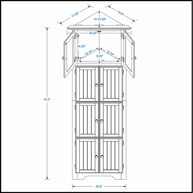 Grande armoire de rangement avec portes et 4 tablettes réglables pour une organisation polyvalente et peu encombrante, Noir