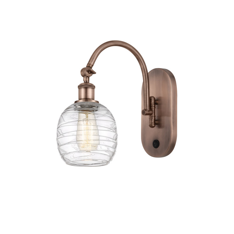 Bras pivotant en acier Alve, Cuivre antique, Incandescent