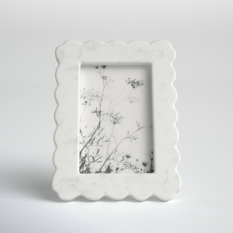 Ashe White Marble Picture Frame