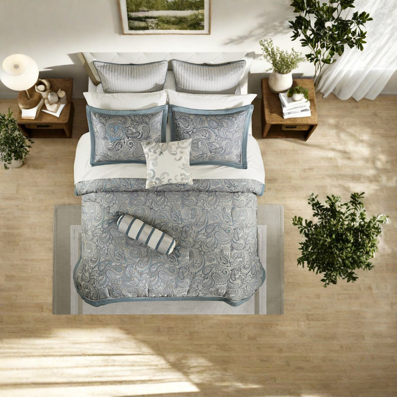 Ensembles de literie élégants bleu sarcelle, confort en coton pour une maison moderne