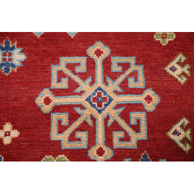 Handmade Red Kazak Oriental Area Rug