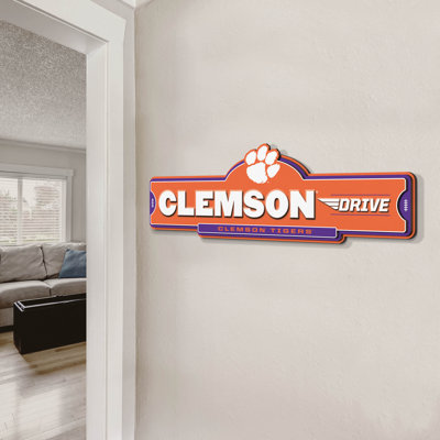 NCAA Clemson Tigers Street Sign
