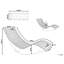 Deakin Long Acacia Single Chaise with Cushions-431637485