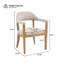 Chaises de salle à manger avec accoudoirs Comfort, structure en bois recouverte de tissu, cuisine moderne