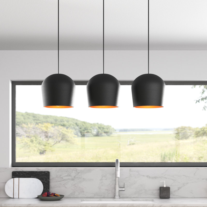 Excalibur 3 - Light Kitchen Island Pendant, Black