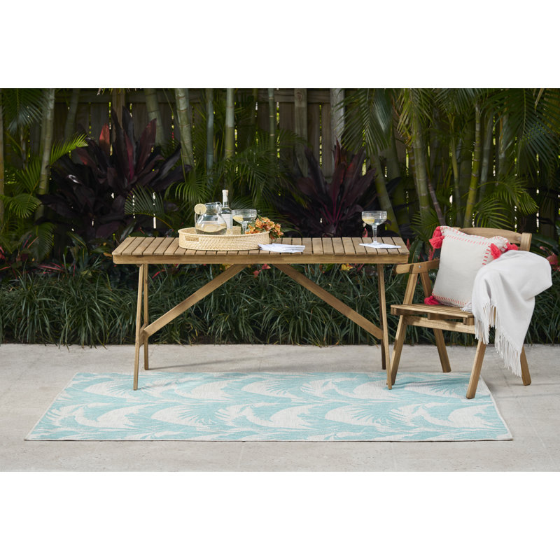 Israel Floral Indoor / Outdoor Rug, Rectangle 3'3" x 5'