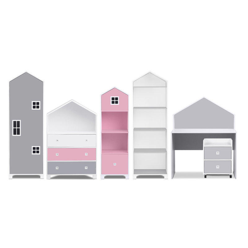 Baltazar Bedroom Set, Pink/Grey